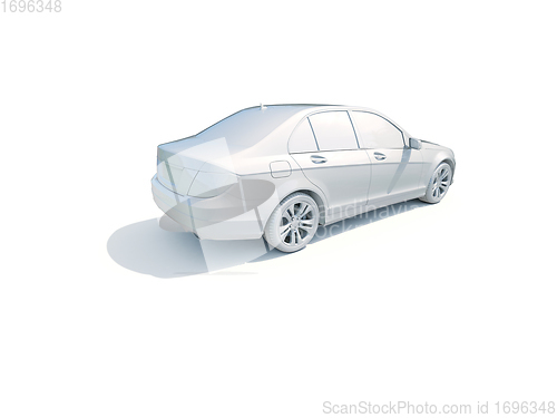 Image of 3d Car White Blank Template