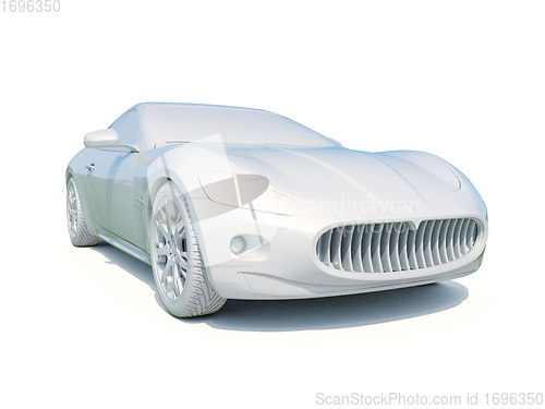 Image of 3d Car White Blank Template