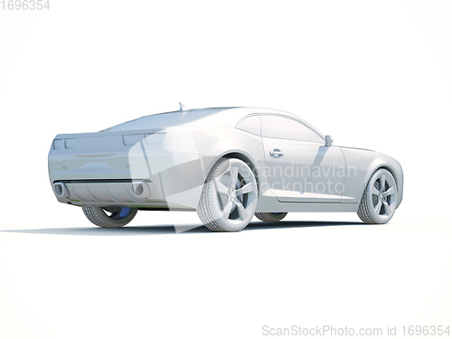 Image of 3d Car White Blank Template