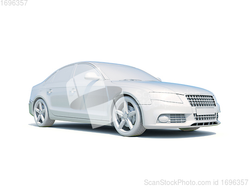 Image of 3d Car White Blank Template