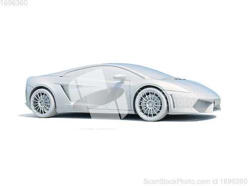 Image of 3d Car White Blank Template