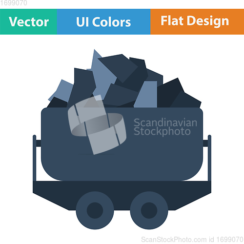 Image of Mine coal trolley icon