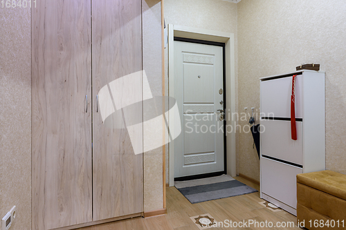 Image of The interior of a typical hallway in a one-room apartment