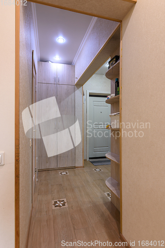 Image of Interior of a small hallway in a typical small apartment