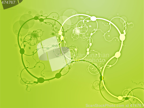 Image of Abstract swirly floral grunge illustration