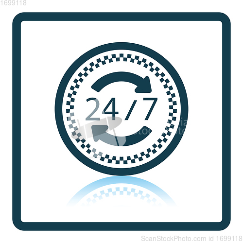 Image of 24 hour taxi service icon