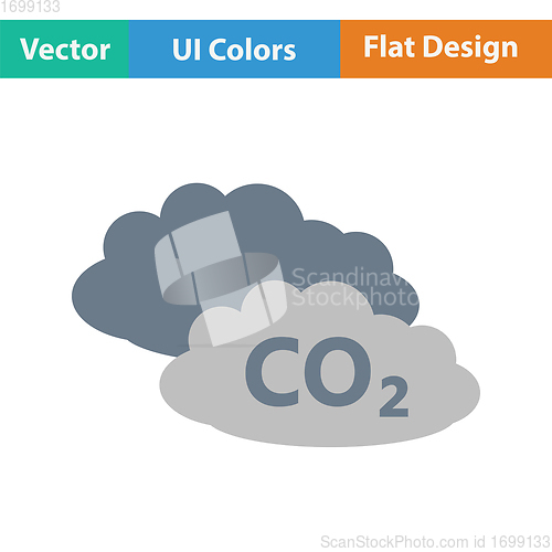 Image of CO 2 cloud icon