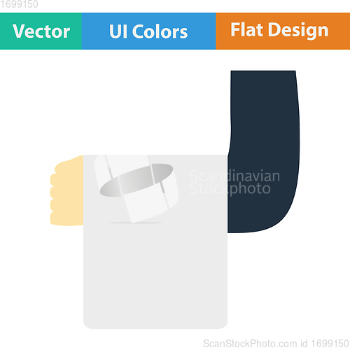 Image of Flat design icon of Waiter hand with towel 