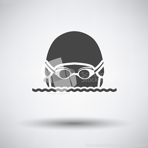 Image of Swimming man head icon