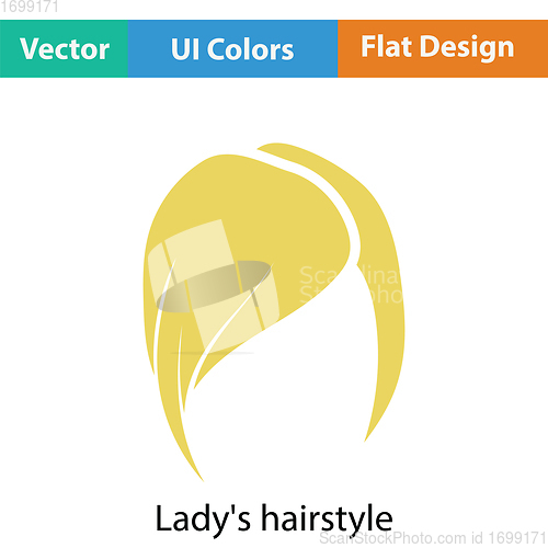 Image of Lady\'s hairstyle icon