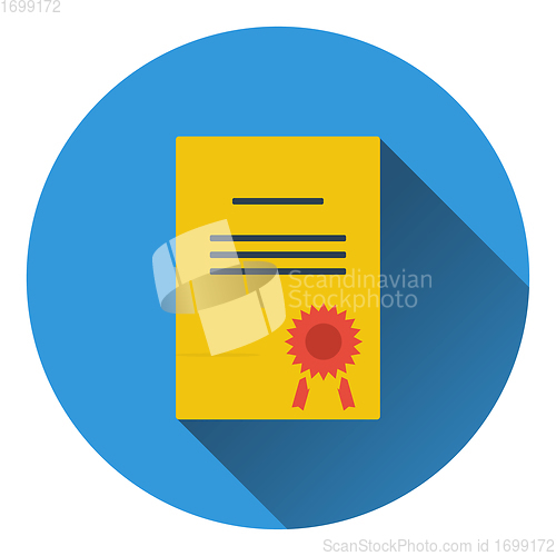 Image of Flat design icon of Diploma in ui colors