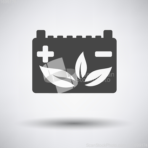 Image of Car battery with leaf icon