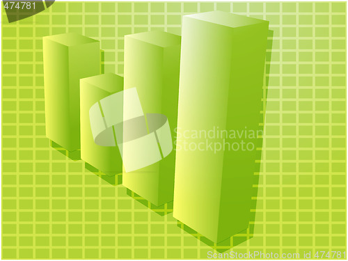 Image of Financial barchart illustration