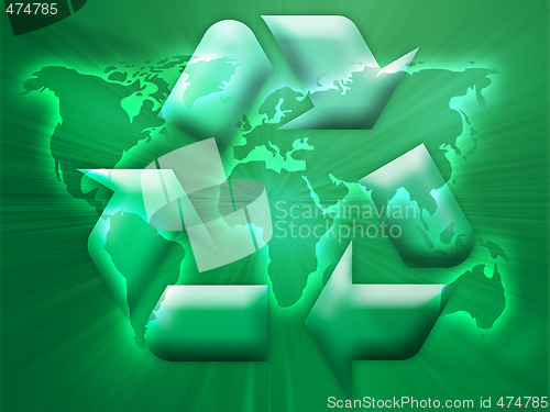 Image of Recycling eco symbol