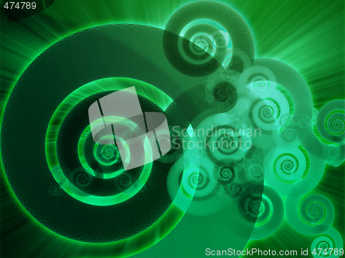 Image of Abstract swirly floral grunge illustration