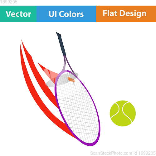 Image of Tennis racket hitting a ball icon