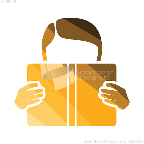 Image of Boy reading book icon