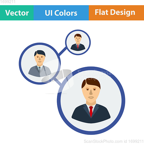 Image of Flat design icon of Businessmen structure