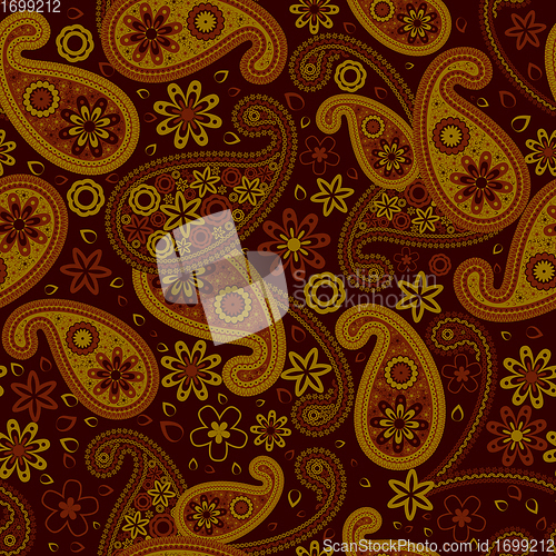 Image of Oriental paisley seamless pattern