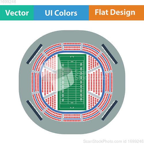 Image of American football stadium bird\'s-eye view icon
