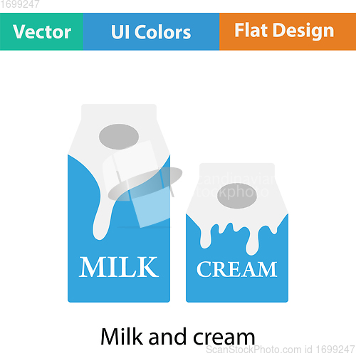 Image of Milk and cream container icon