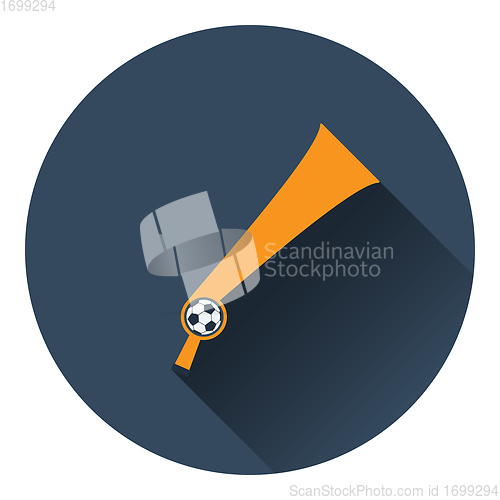 Image of Football fans wind horn toy icon