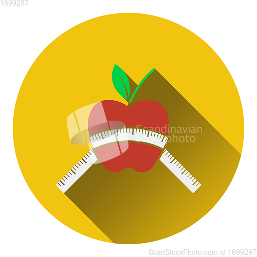 Image of Icon of Apple with measure tape