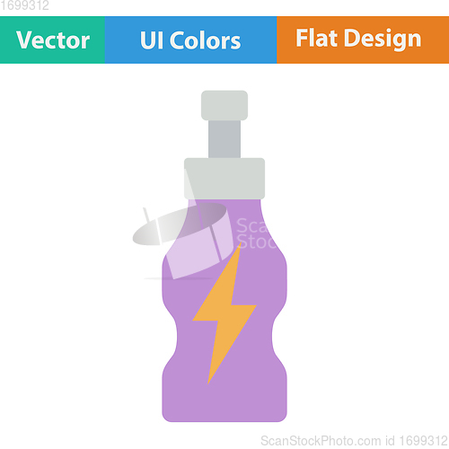 Image of Flat design icon of Energy drinks bottle