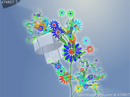 Image of Floral nature themed design illustration