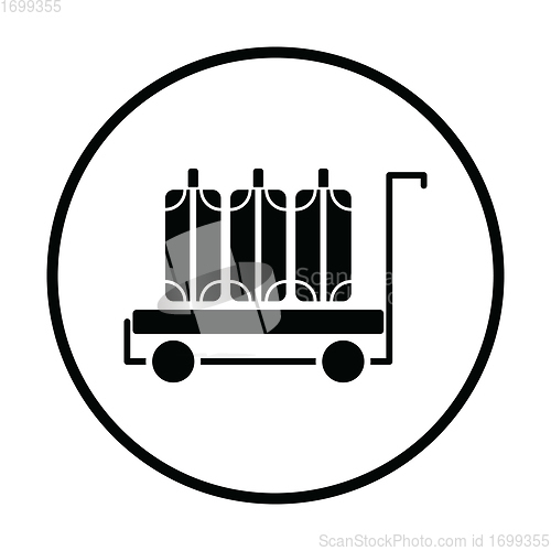 Image of Luggage cart icon