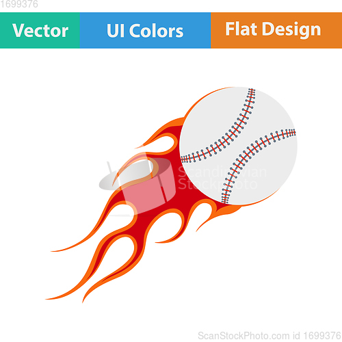 Image of Baseball fire ball icon