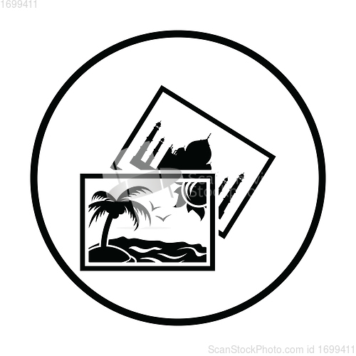 Image of Two travel photograph icon