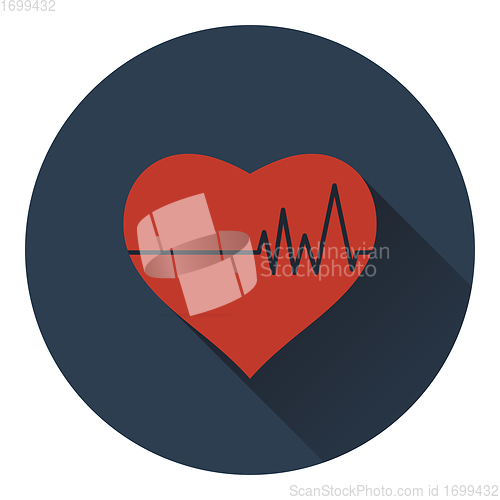 Image of Icon of Heart with cardio diagram