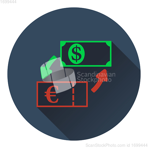 Image of Currency dollar and euro exchange icon