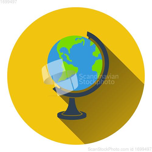 Image of Flat design icon of Globe in ui colors