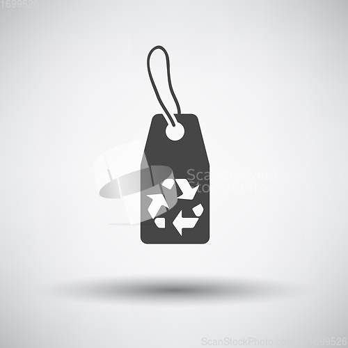 Image of Tag with recycle sign icon