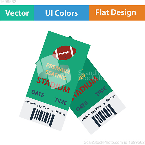 Image of American football tickets icon