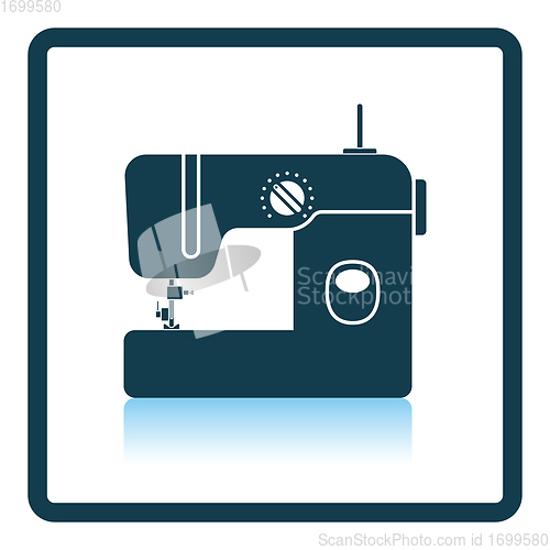 Image of Modern sewing machine icon