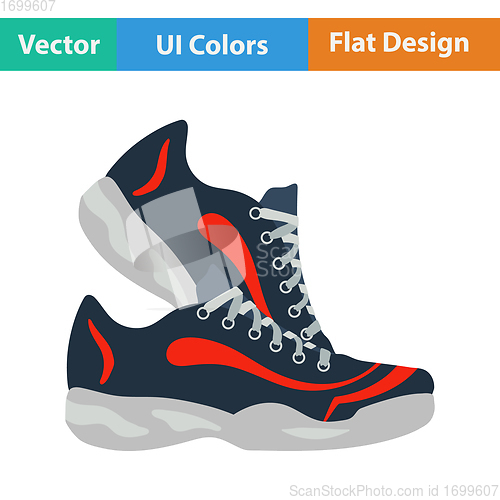 Image of Flat design icon of Fitness sneakers