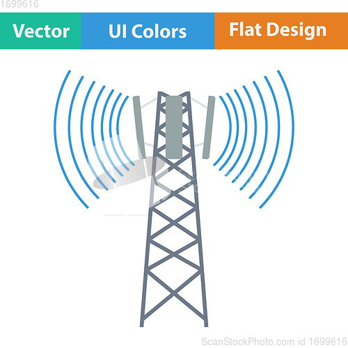 Image of Cellular broadcasting antenna icon