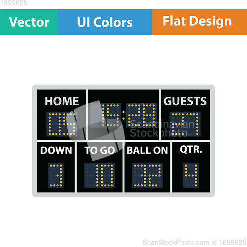 Image of American football scoreboard icon