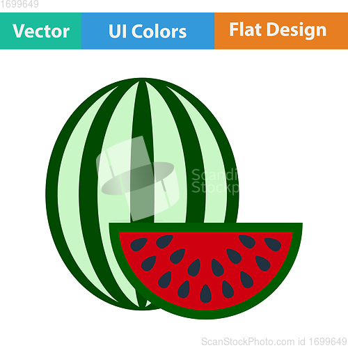 Image of Flat design icon of Watermelon