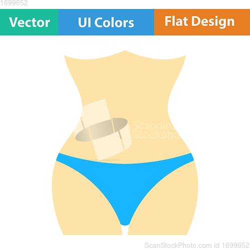 Image of Flat design icon of Slim waist 