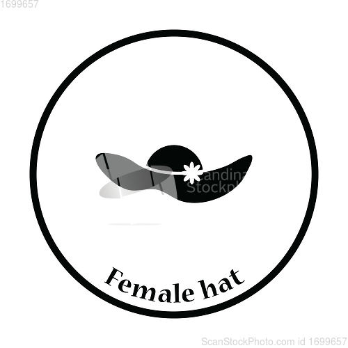 Image of Elegant woman hat icon