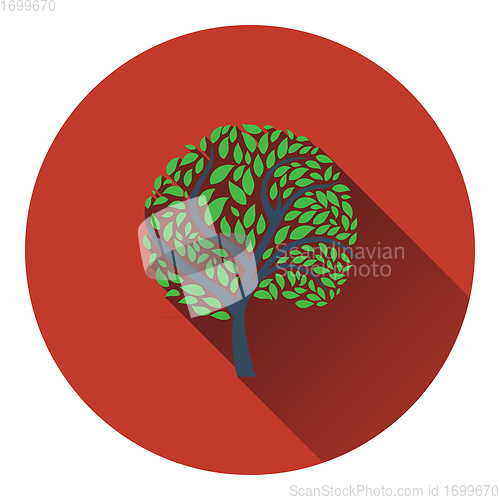 Image of Ecological tree with leaves icon