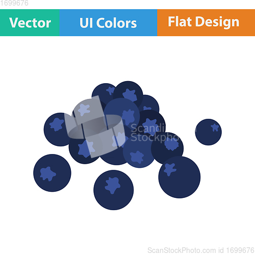 Image of Flat design icon of Blueberry