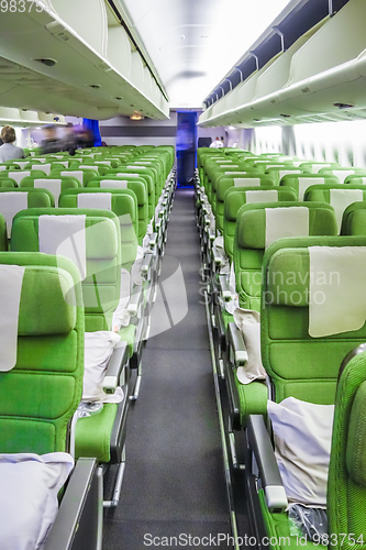 Image of Airplane seats in cabin