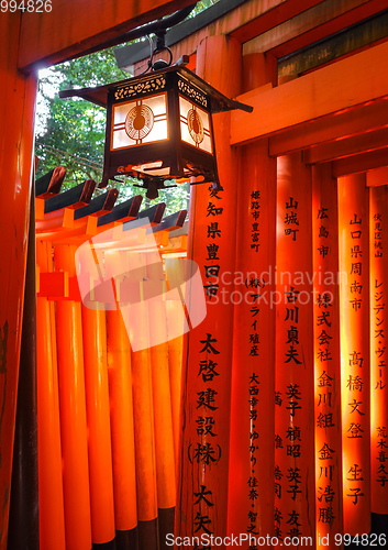 Image of Lantern in Fushimi Inari Taisha shrine, Kyoto, Japan