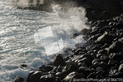 Image of black sand on Tenerife beach