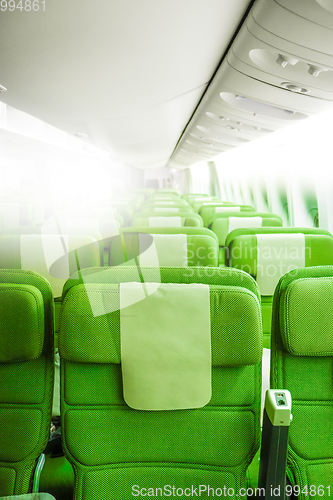 Image of Airplane seats in cabin